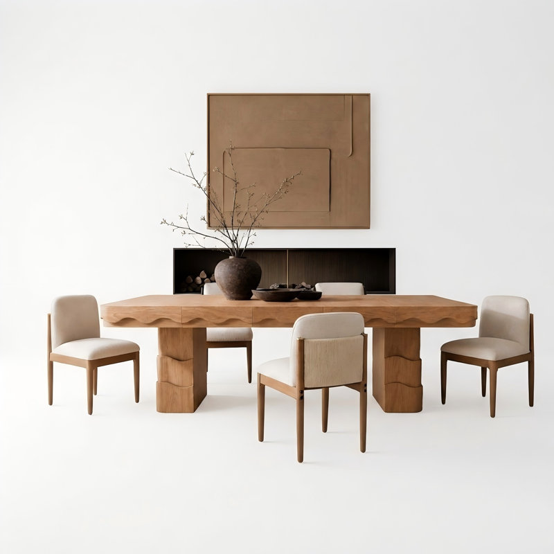 6-Pieces Extenable Dining Table Set with Extenable Bench and  Dining Chair