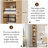 Gracyn 72" H Modern Wood 8-Tier Narrow Library Bookcase with Adjustable Shelves, Standard Storage-2137199425-2116139486