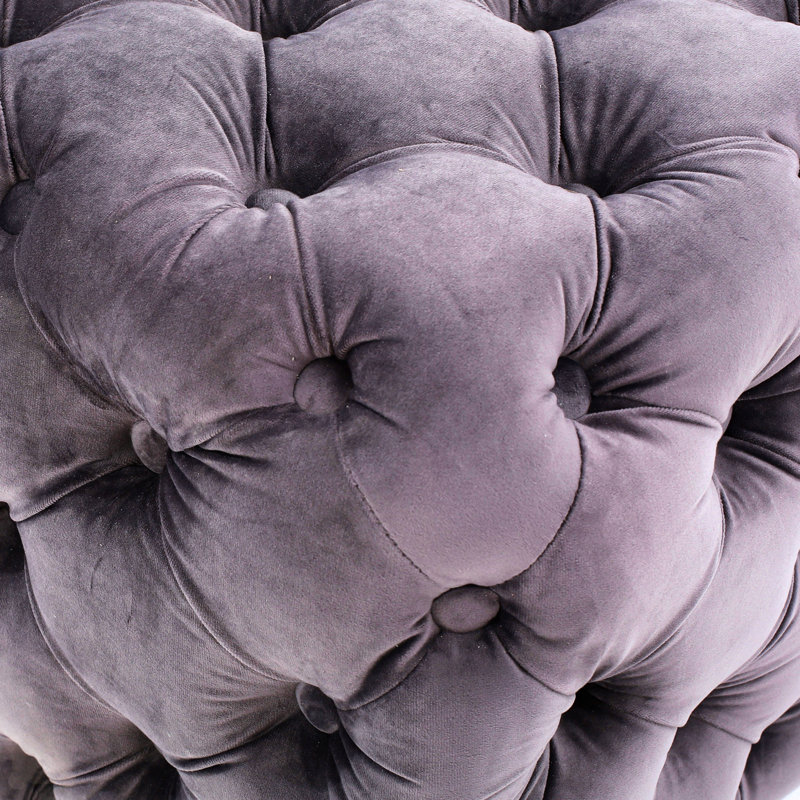 OTTOMAN, Velours gris