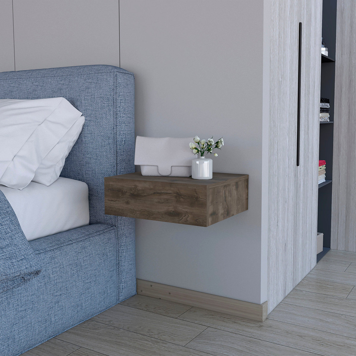 Winston Porter Wall-Mounted Floating Nightstand - Wayfair Canada