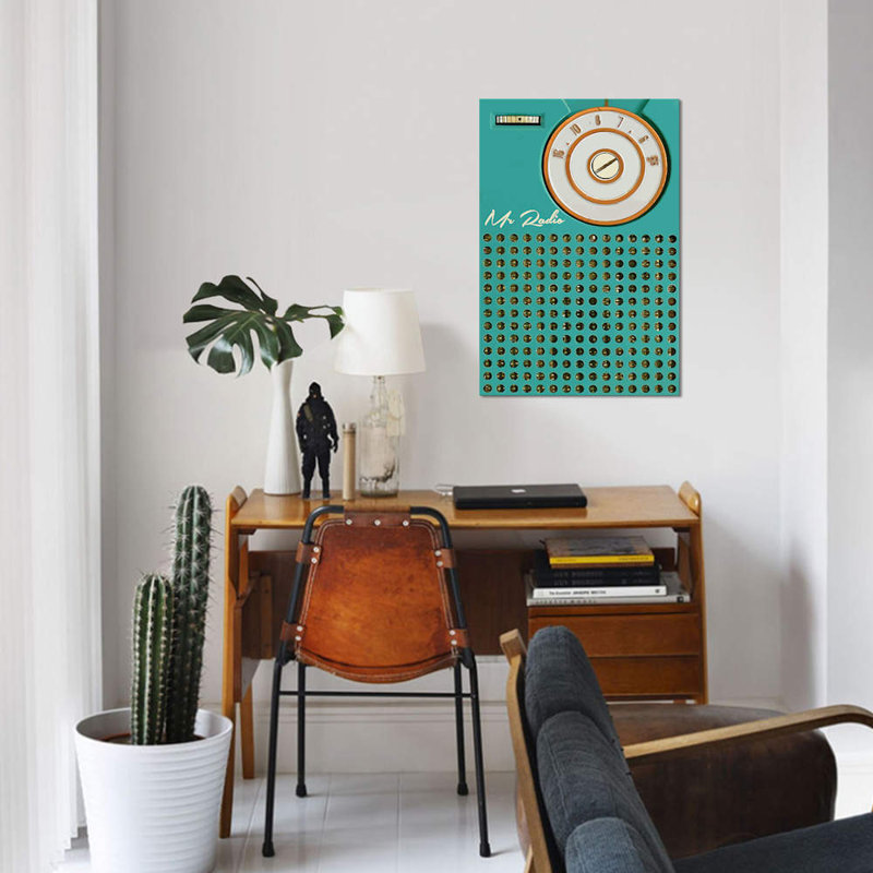 « transistor blue », impression sur toile, H 12 po x l 8 po x P 0,75 po