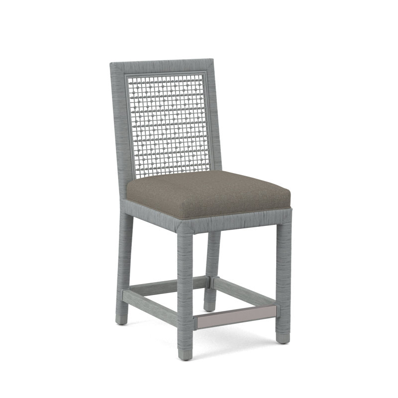 Pine Isle 24" Counter Stool, Fantail Blue; 0569-66, Nickel
