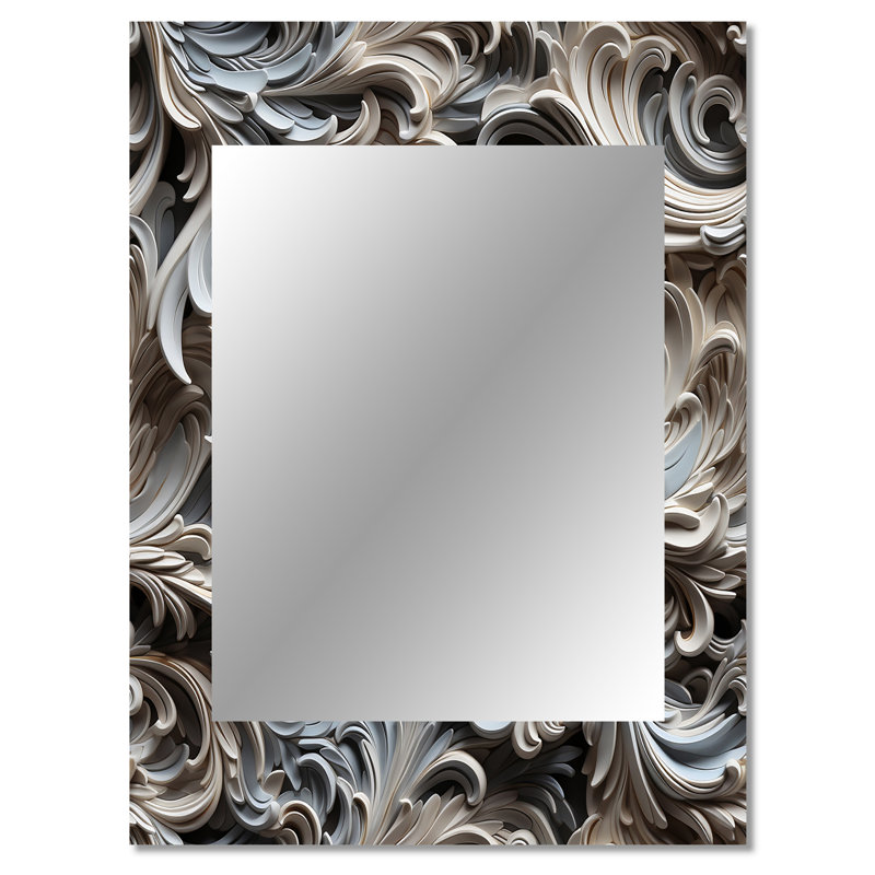 Motif cachemire beige et argent Bagent, 40 po x 30 po