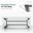 Rodeny 29 L x 55 W Glass Dining Table,Modern Clear Water Rippled Glass Kitchen Table 