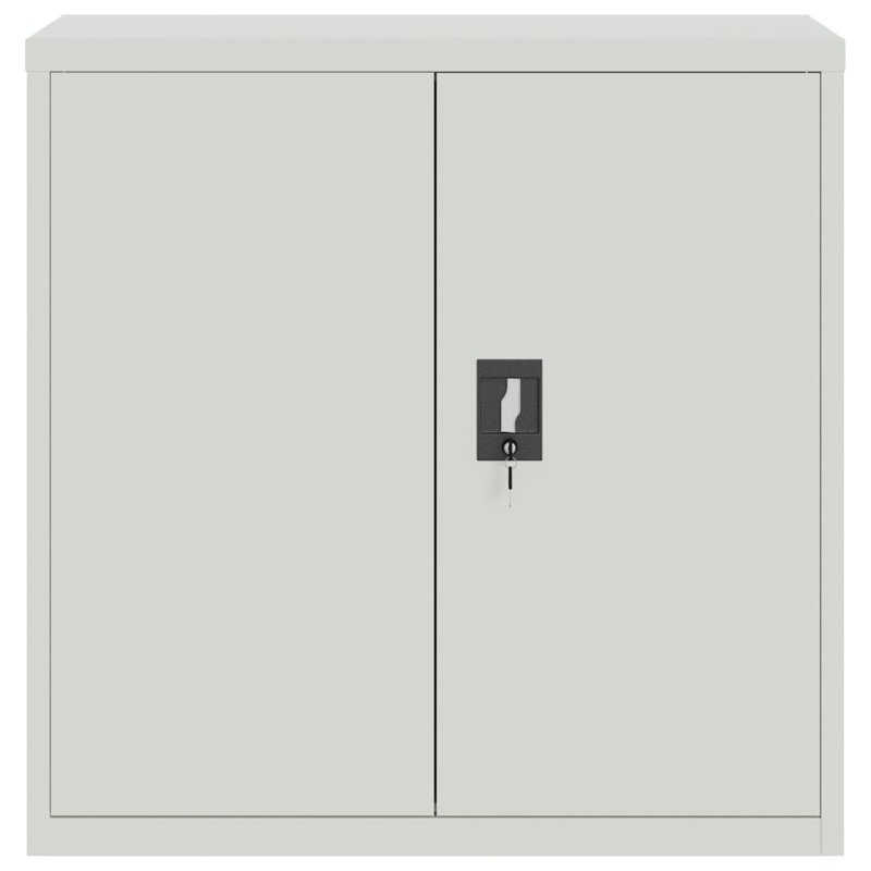 Filing Cabinet Grey Steel Medium Rectangular Filing Cabinet Modern Office Document Storage