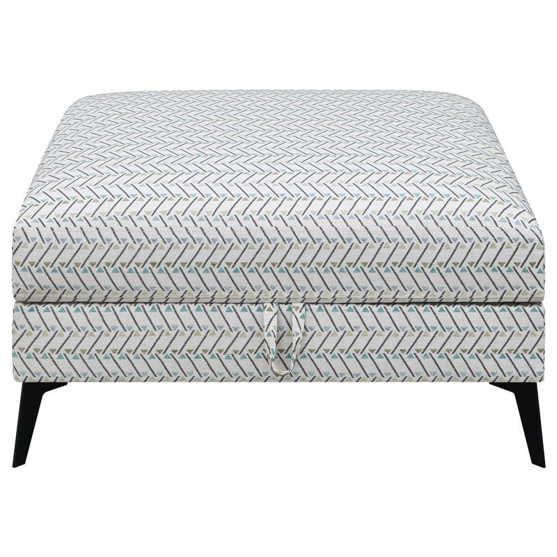 Rangement rembourré en gris et noir, pieds en métal profilés, compartiment caché, bordure moderne pour intérieurs industriels noirs avec rangement, design, lignes épurées, silhouette minimaliste