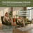67.3" Foldable 2‑Seater Sofa Bed – Yellow Corduroy, Convertible Sleeper Couch with 6‑Position Backrest, Adjustable Armrests – Space‑Saving Sofa Bed for Living Rooms, Apartments, or Home Offices-1846543917