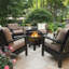 Round Iron Wood Burning Smokeless Fire Pit