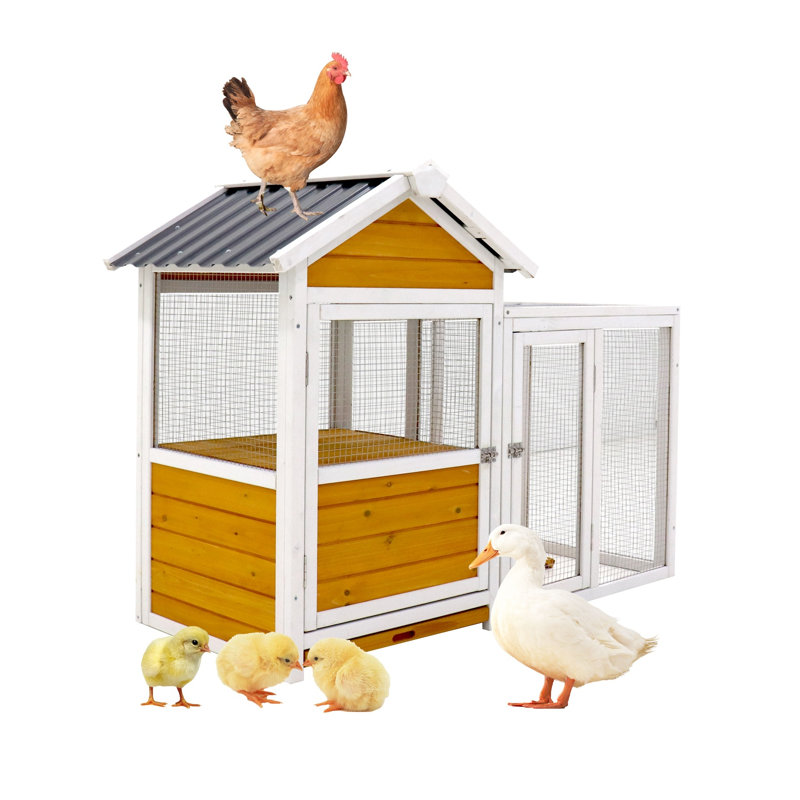 Grand poulailler d'extérieur en bois avec nichoir pour poulets, canards ou lapins