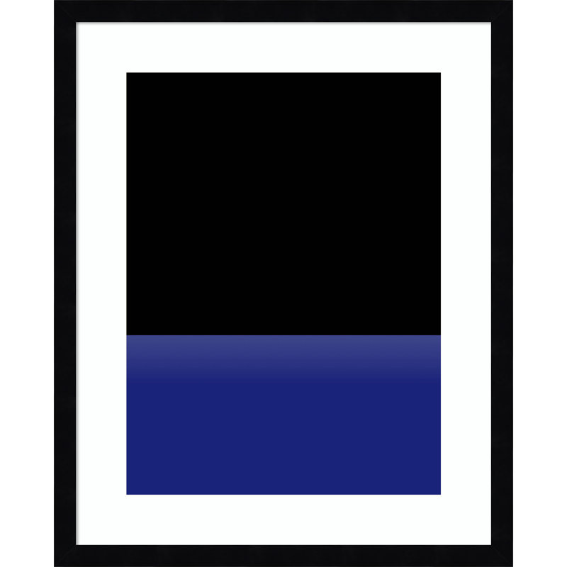 Sea by Alex Caminker Wood Framed Wall Art Print, Black , 21" H x 17" W