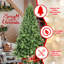 Arbre de Noël 7 pi avec 1875 pointes PE + PVC - branches articulées réalistes-160713011