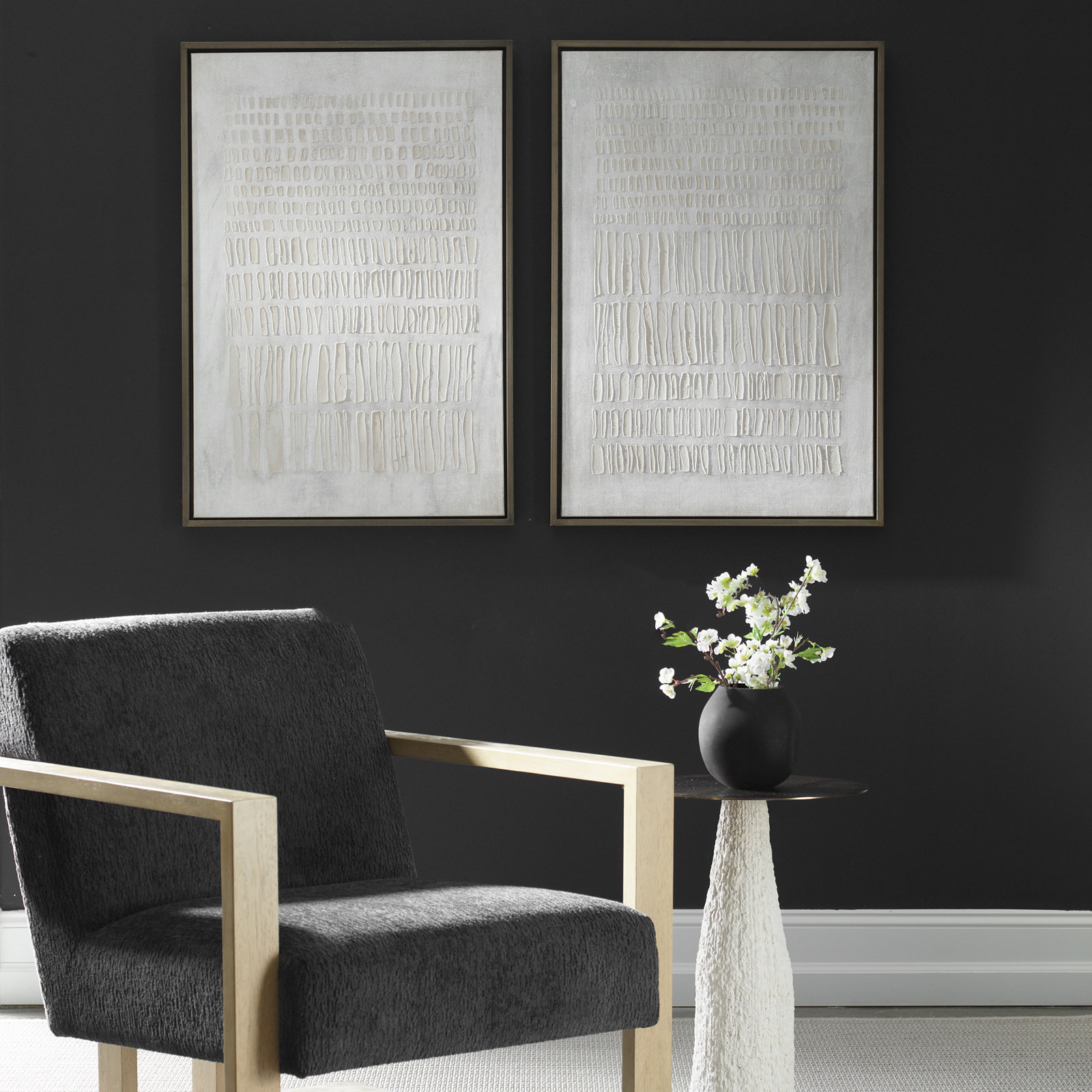 Uttermost Social Theory Framed Canvases Set