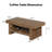 47'' Rectangle Solid Wood Coffee Table with Storage Shelf, Farmhouse 2-Tier Center Table for Living Room