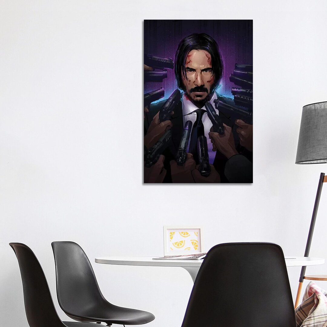 Leinwandbild - Grafikdruck „John Wick” von Nikita Abakumov