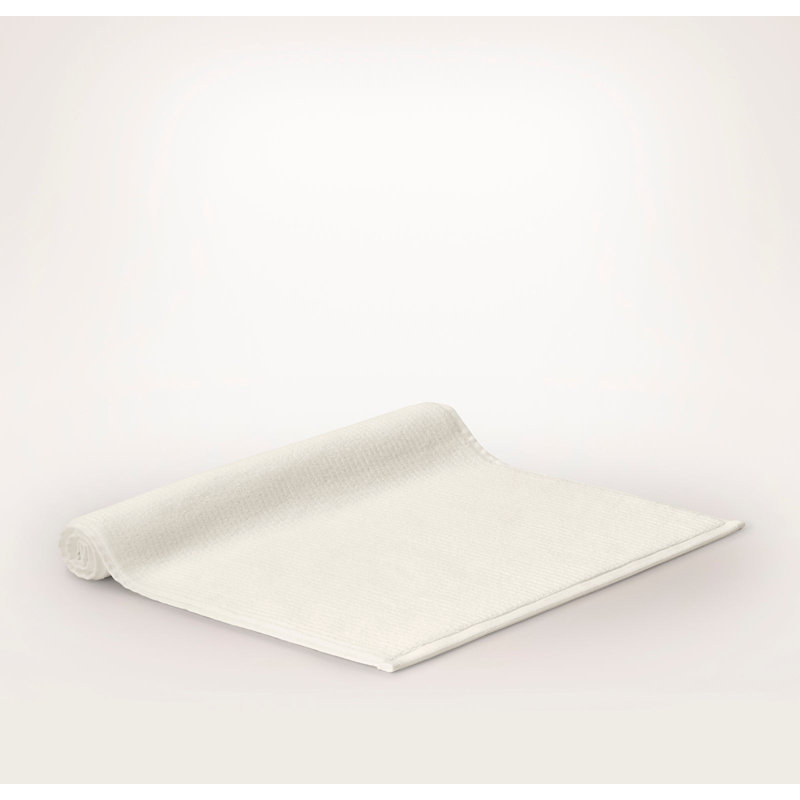 Turkish Ribbed Bath Mat, Cream