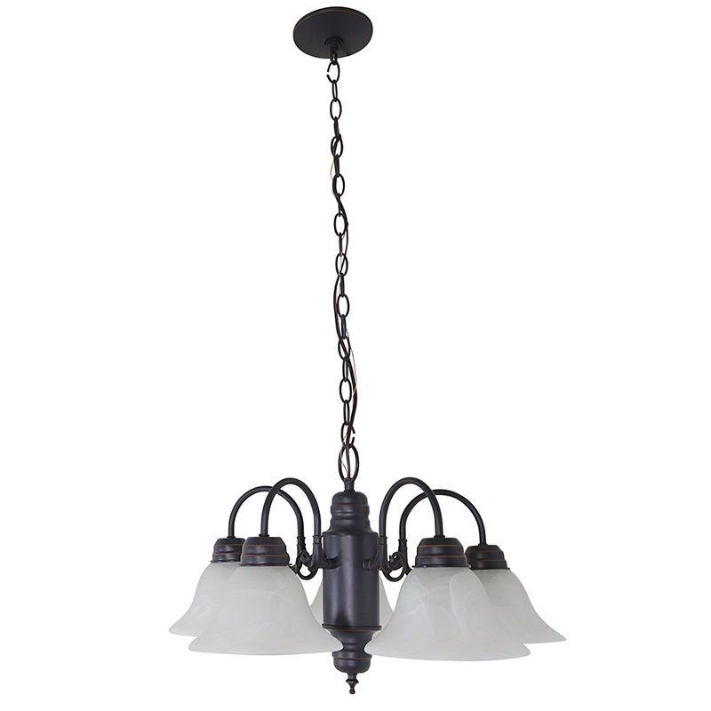 Sartain 5 - Light Dimmable Classic / Traditional Chandelier, Oil Rubbed Bronze