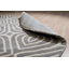Tapis rectangulaires gris élégant et durable en laine touffetée à la main ivoire-18713926