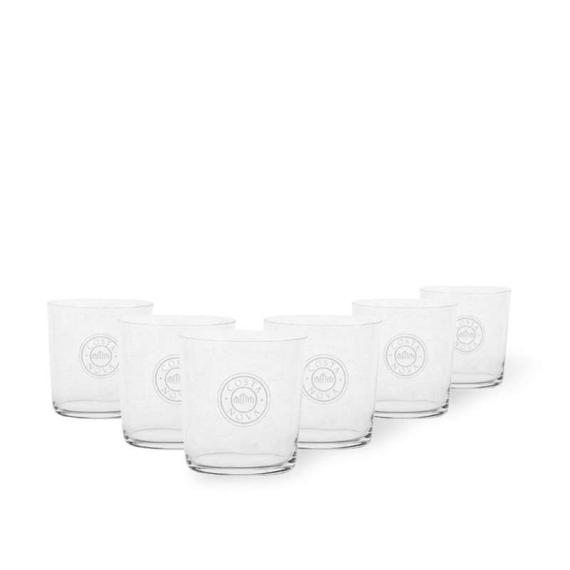 Nova Handmade Soda-lime Glass Drinking Glass Set, 12 oz.