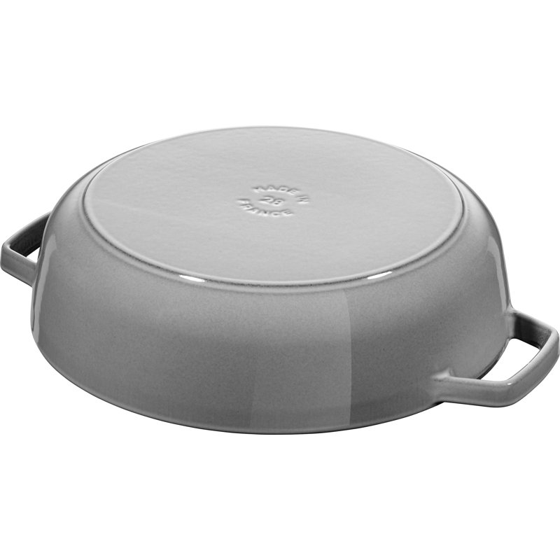 STAUB Cast Iron Round Casserole Dish, Grey, 28cm