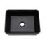 Lavabo de salle de bain vasque rectangulaire en céramique noire 16 po x 12 po
