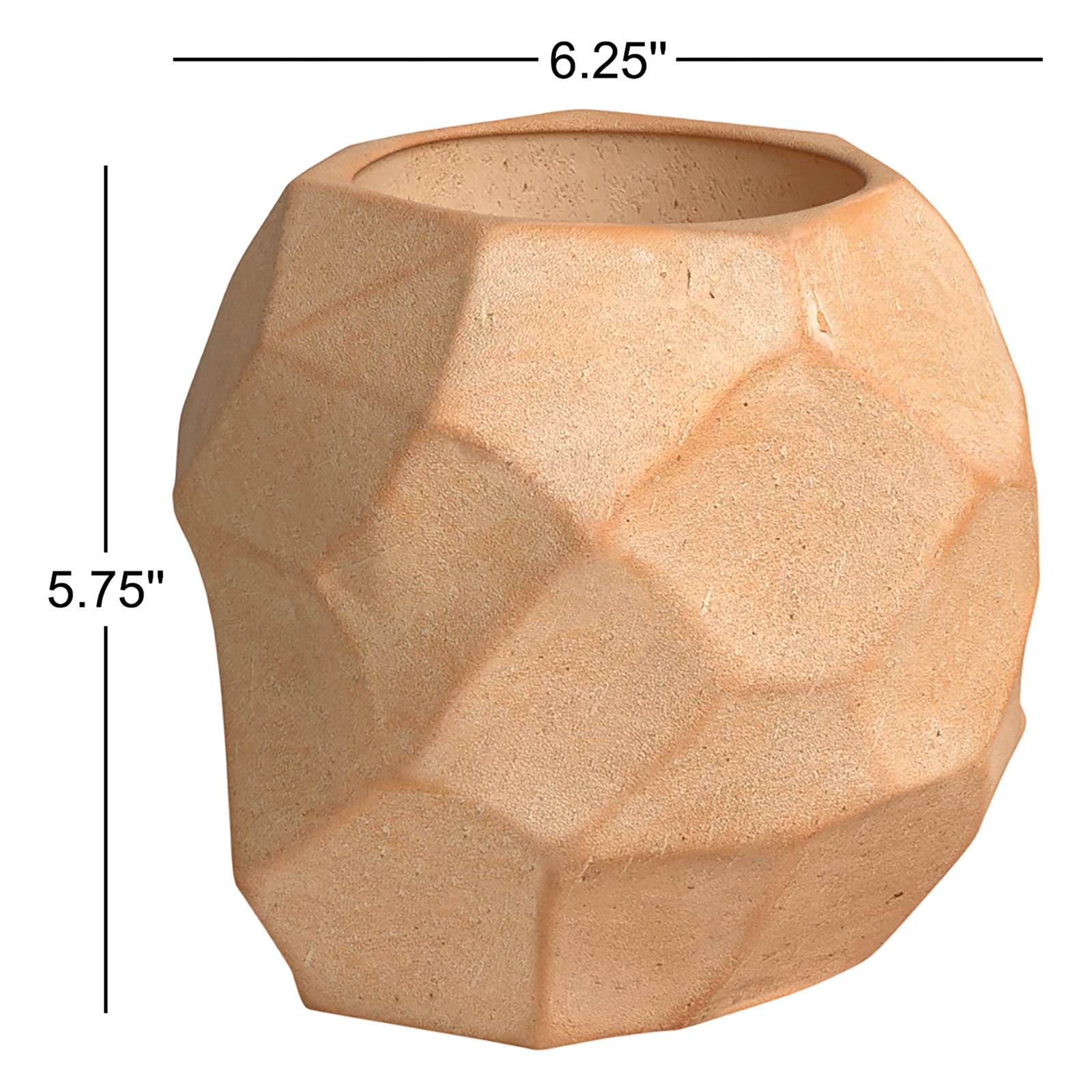 Jerrika Clay Pot Planter, 5.75" H x 6.25" W x 6.25" D
