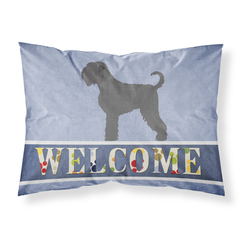 Taie d’oreiller welcome, Terrier russe noir brun