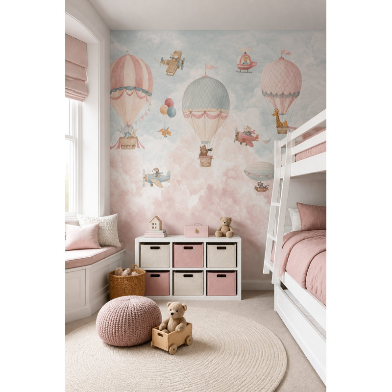 Murale de bulles d'air chaud, Non-Woven Nonpasted, 200"x120"
