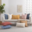Housse de coussin en lin délavé texturé Boho Farmhouse-812121241-813663965