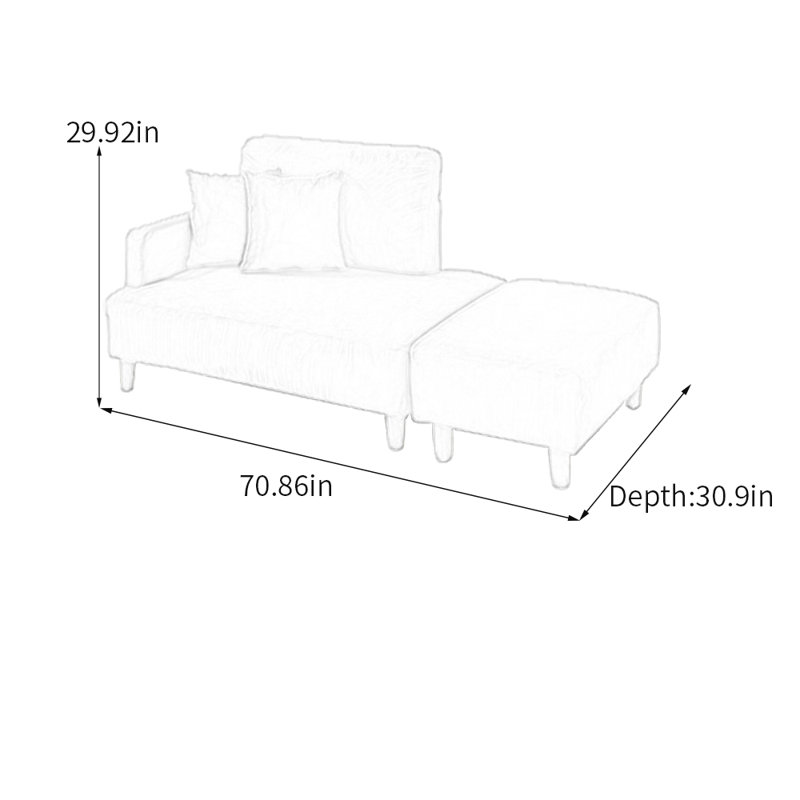 Chaise longue de luxe avec éponge de densité, Crème, crème, Orienté à gauche (vu de face)