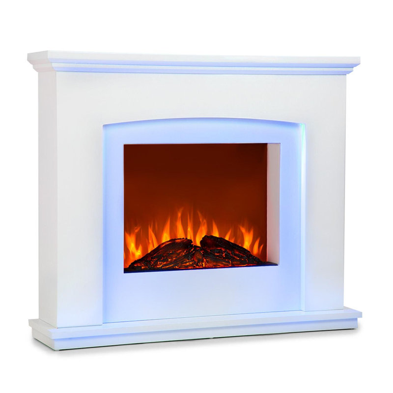 Klarstein 98.5cm W White Electric Fireplace