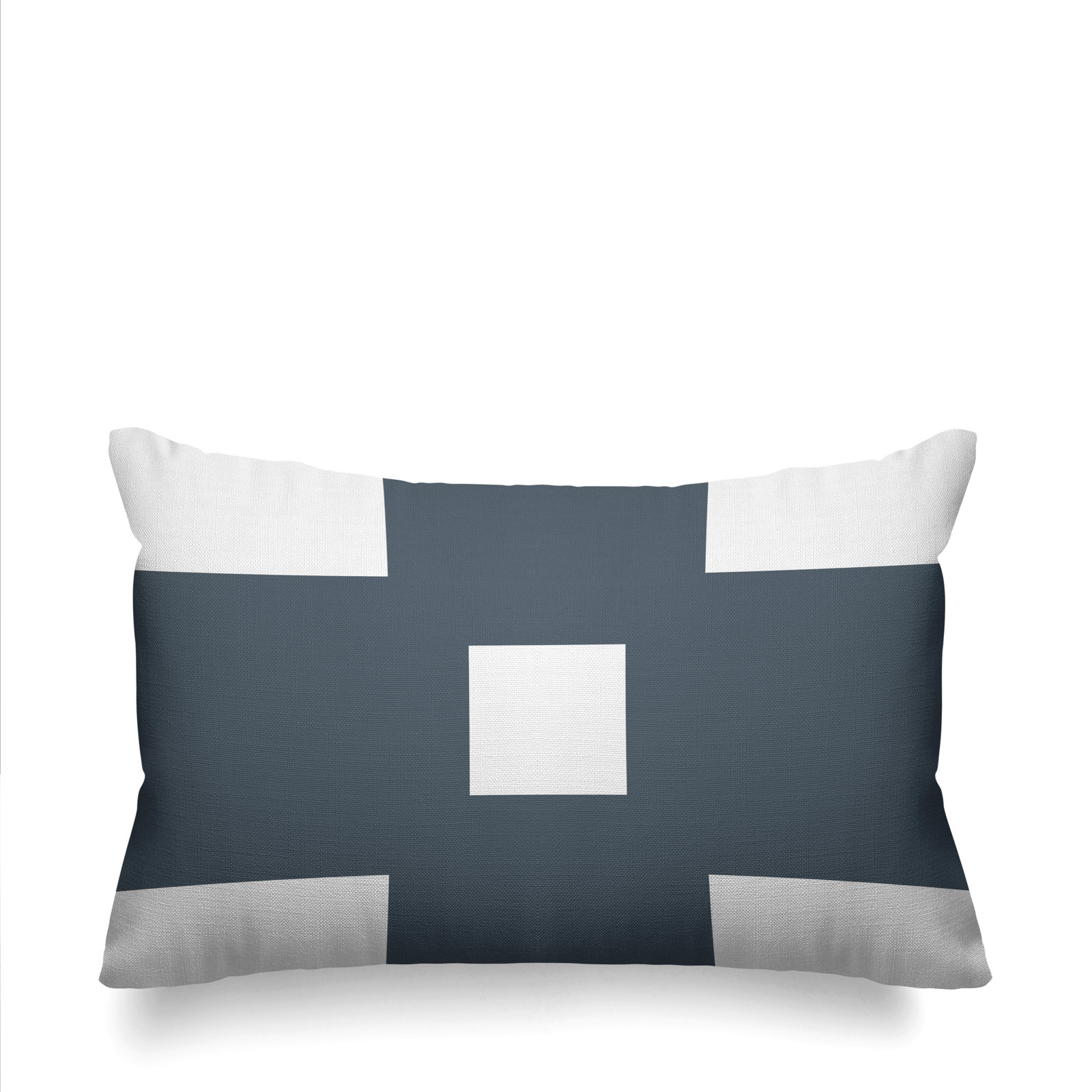Luella Geometric Indoor/Outdoor Lumbar Throw Pillow, Gray