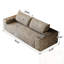 Canapé en velours côtelé avec coussin moelleux-407344435