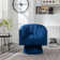 Murrow Upholstered Swivel Barrel Chair