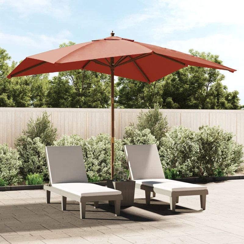 Baheerathan 300cm Market Parasol, Terracotta