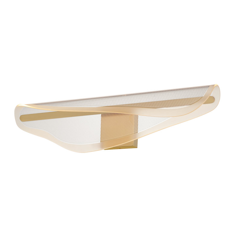 Applique murale pour salle de bain Manta, Doré, H 5,5 po x l 6,75 po x P 5,5 po