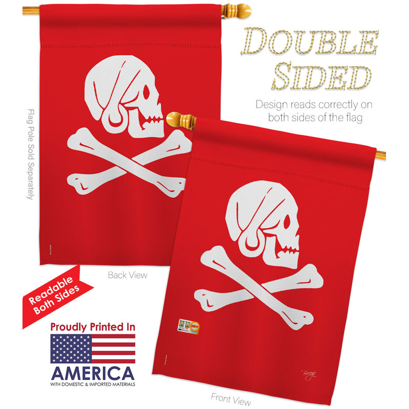 Double Sided 40'' H x 28'' W Polyester House Flag