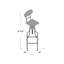 Tabouret pivotant à hauteur réglable Tornillo-818802965