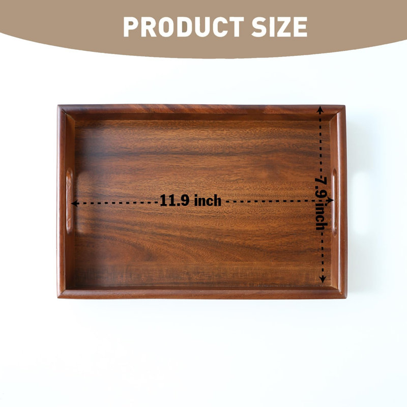 Plateau en noyer Millwood Pines Cliett, H 1,6 po x l 11,9 po x L 7,9 po