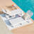 Oversized 74'' Long Resin Lounge Chairs With 5-Level Adjustable Backrest and Cup Holder For Poolside, Patio, Beach, Yard (2PC)-150920802-151840762
