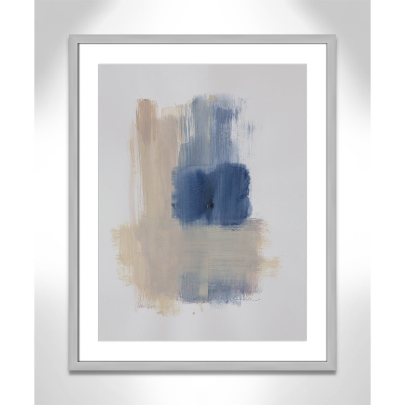 Macathurn Powder Room Wash III sur papier, H 29,5 po x l 23,5 po x P 1,25 po, Cadre photo argenté mat
