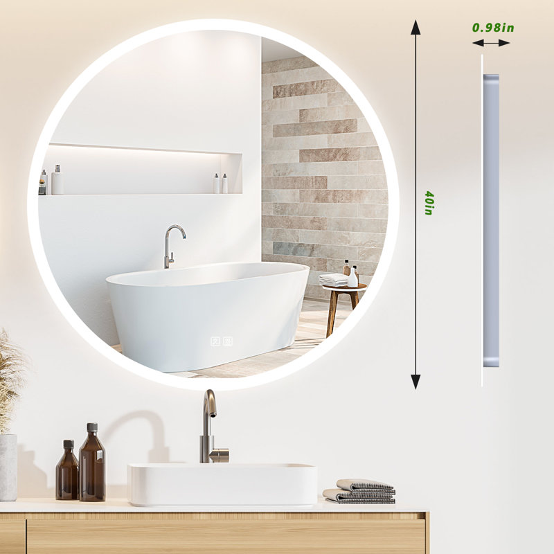 Naliyah Round Wall Mirror, 48" x 48"