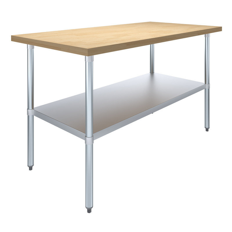 Homole Wood Top Workbench, 35" H x 24" W x 24" D