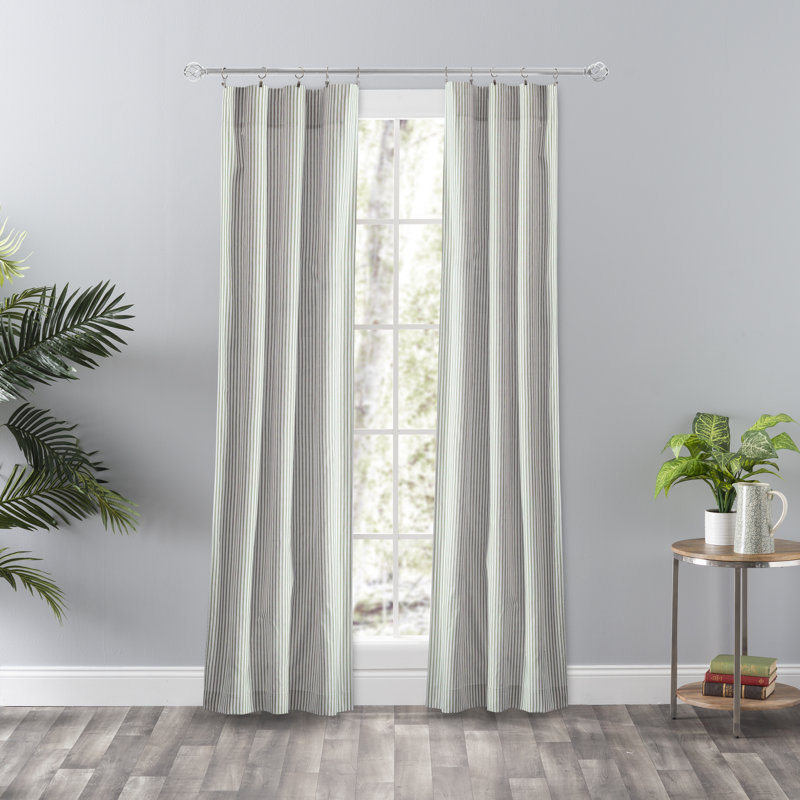 Charis Room Darkening Curtain Pair, Sage, 28" x 84"