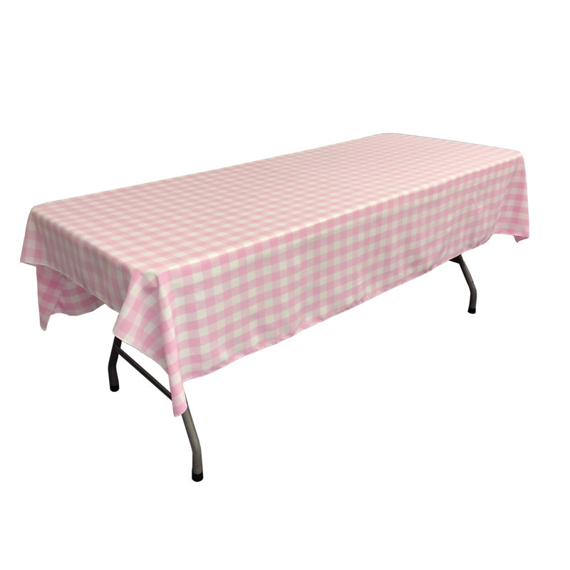 Nappe à carreaux vichy, 102 po x 60 po, Rose