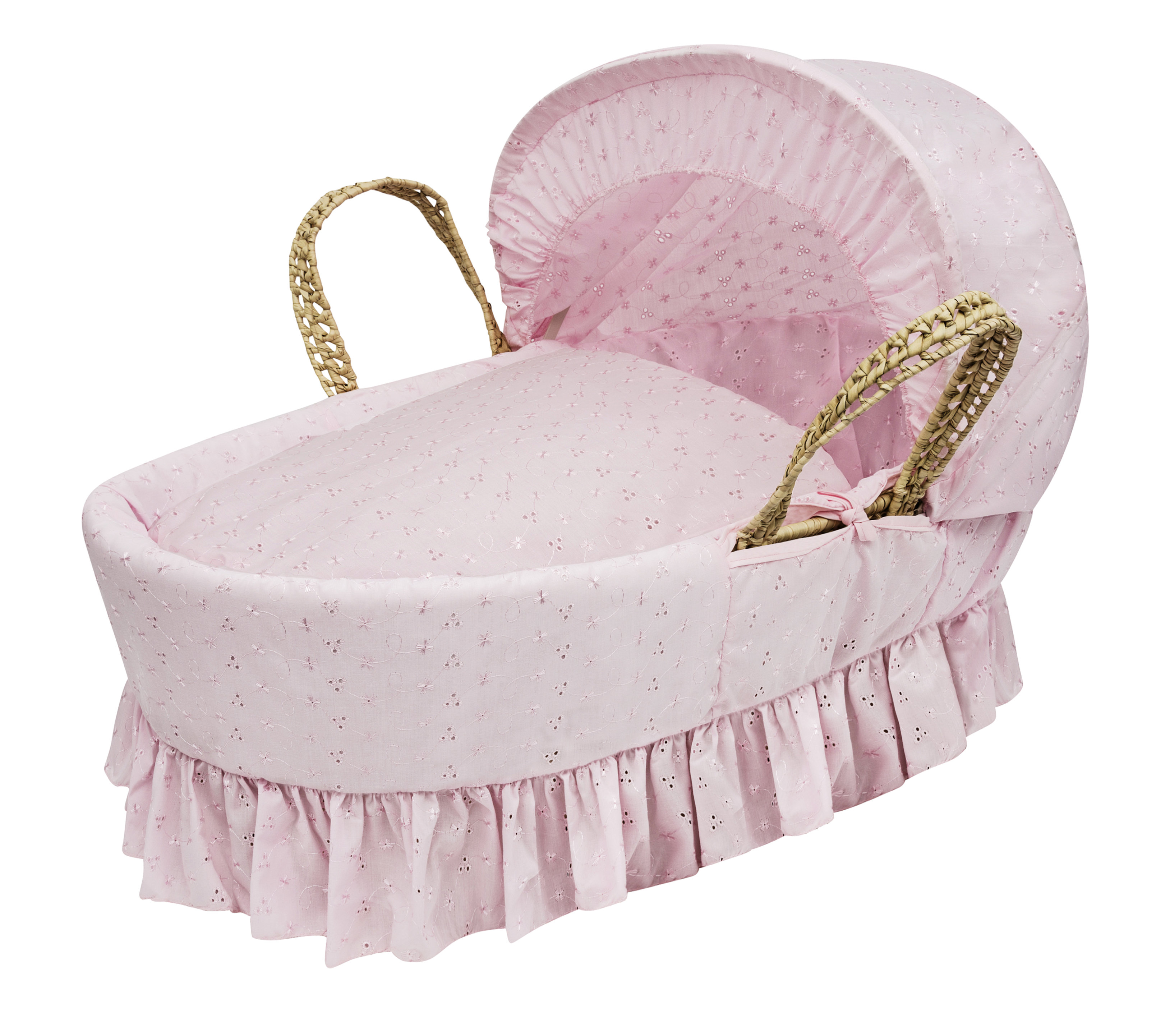 Broderie Anglaise Moses Basket Bumper Set Cuddles Collection