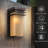 12 in. Dusk to Dawn Bronze Modern Outdoor Wall Sconce 1 Pack with Antique Amber Glass, E26 Socket-1787825452-1787825442