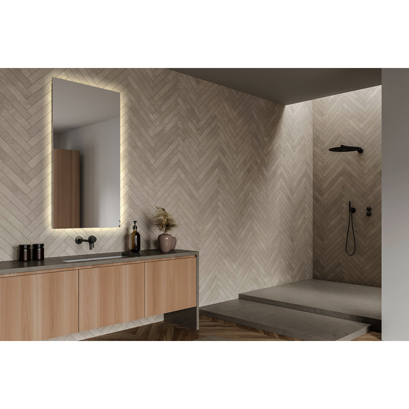 Lesure Flat Wall Mirror, 70cm H x 50cm W