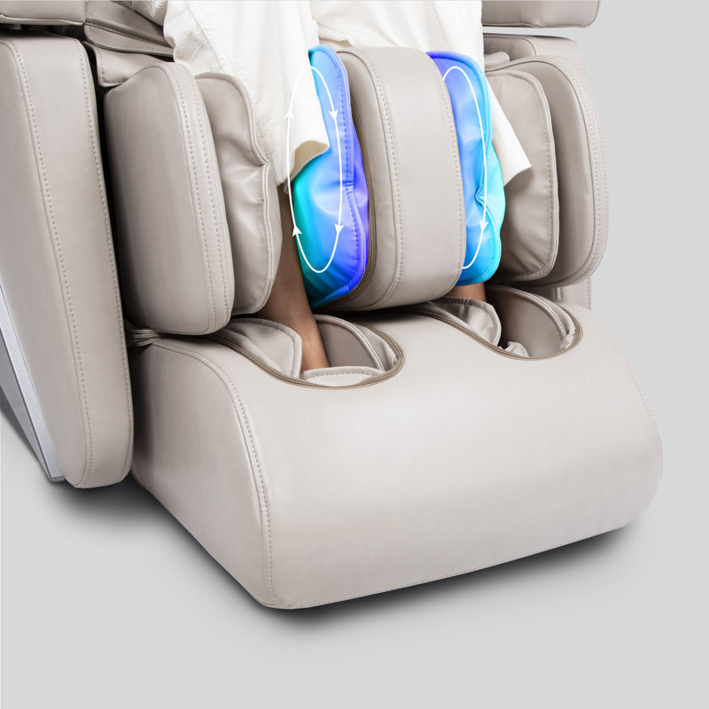 Black & Brown Faux Leather 3D Massage Chair with Heat