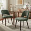 Ensemble de 4 chaises d'appoint rembourrées en chenille avec pieds en bois massif pour salle à manger-294709557