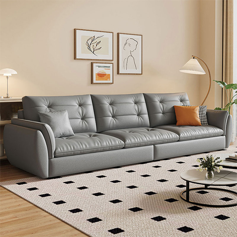 Coussin blanc modulaire 100% polyester, L 110,24 po, Gray Polyester
